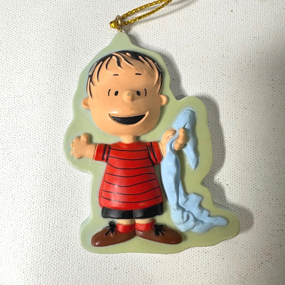 Hallmark Peanuts Linus with Blanket Christmas Ornament 2011 Red Striped Shirt
